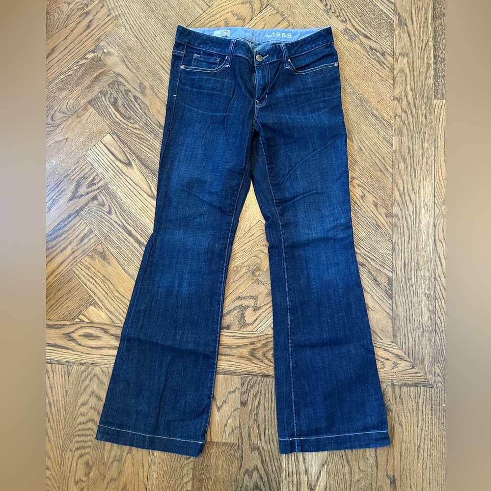 Gap 1969 Long & Lean Jeans Women’s 29 / 8R Dark Wash Stretch